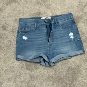 Hollister high rise jean shorts